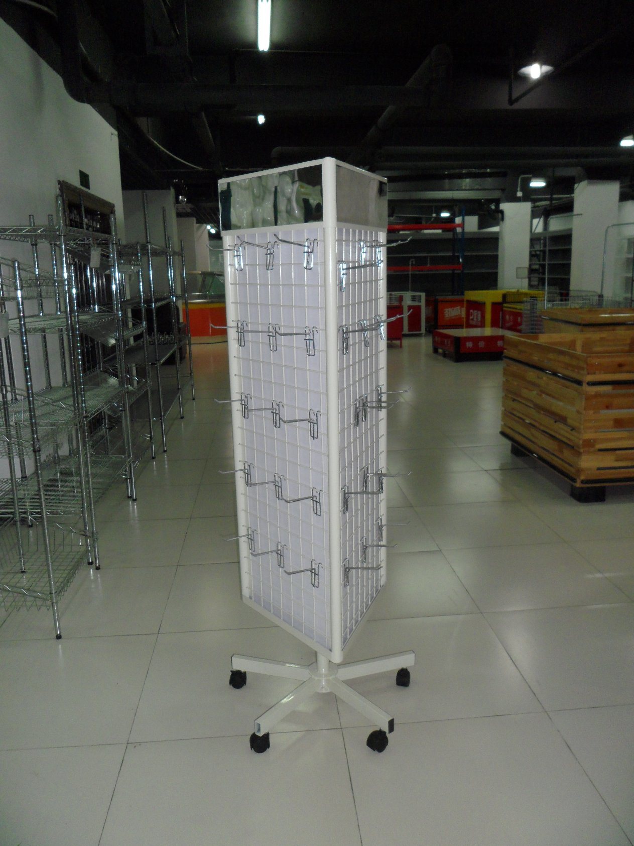 Three Sided Movable display Shelf