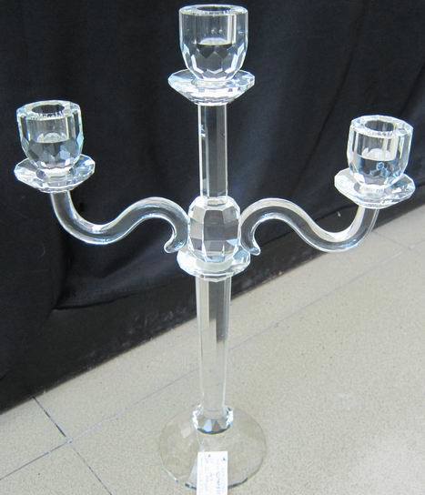 Crystal Candle Holder with Three Posters