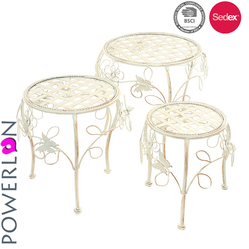 3/S Small Round Metal Planter Stand