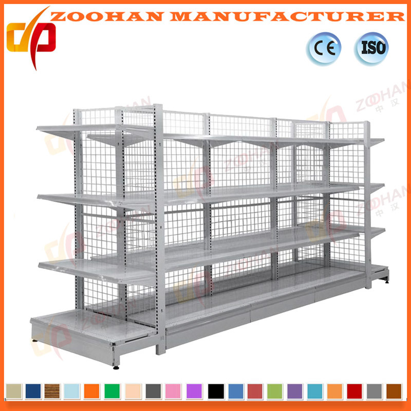 Gondola Double Sides Supermarket Wire Back Display Stand Shelf (ZHs658)