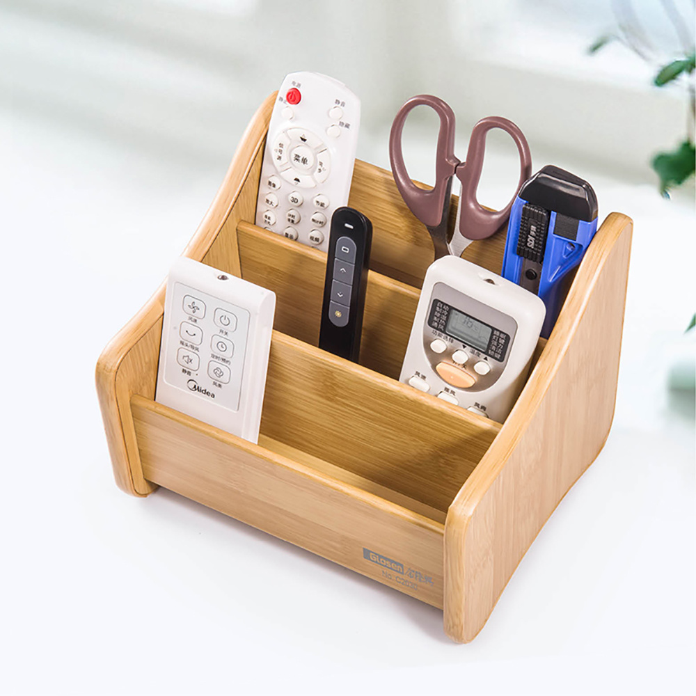 Multi Functional Wooden Office Stationery Organizer
