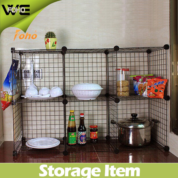 DIY Storage Cube Shelfs Kitchen Metal Wire Rack