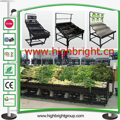 Supermarket Equipments Vegetables and Fruits Display Shelf