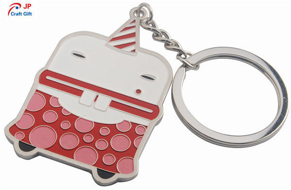 Customized High Quality Cute Cartoon Shape Metal Keyring