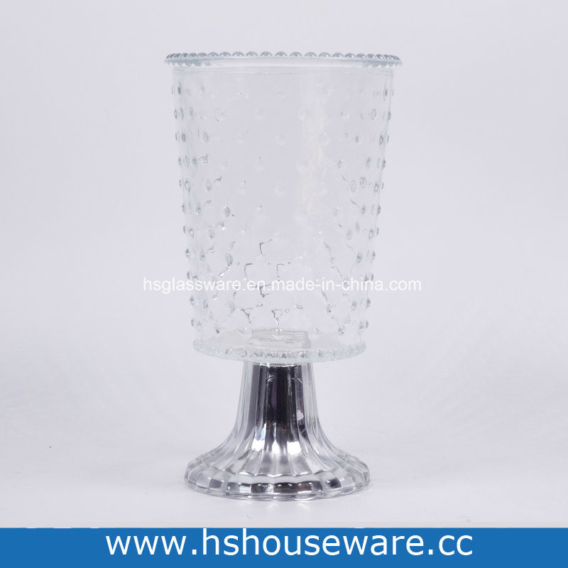 Little Dots Design Transparent Glass Hurricane Candleholder