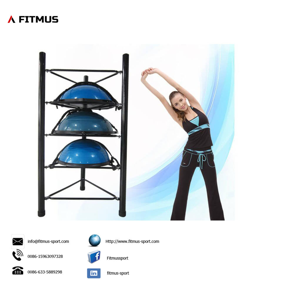 Fitness Gym Exercise Ball Half Yoga Ball Storage Rack