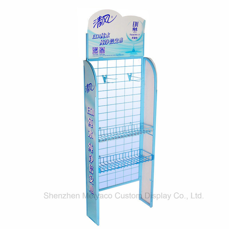 Supermarket Miscellaneous Household Items Shelf Metal Wire Paper Towel Display Rack