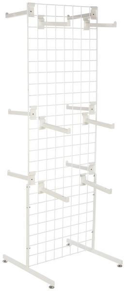 Double Sided Garment Display Racks Wire Display Stand with T Shaped Base