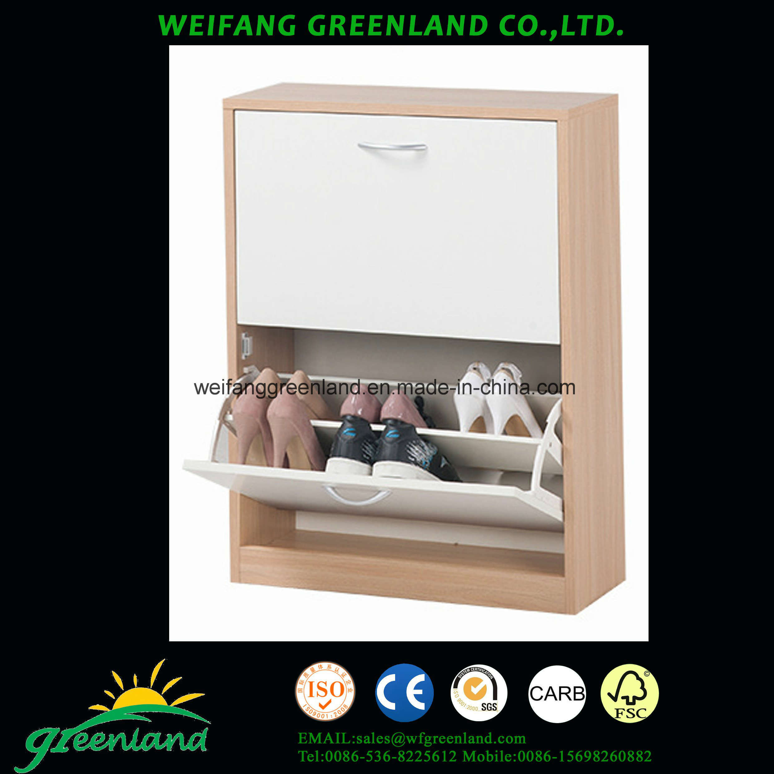 High Quality Wood Panels Shoes Cabinet