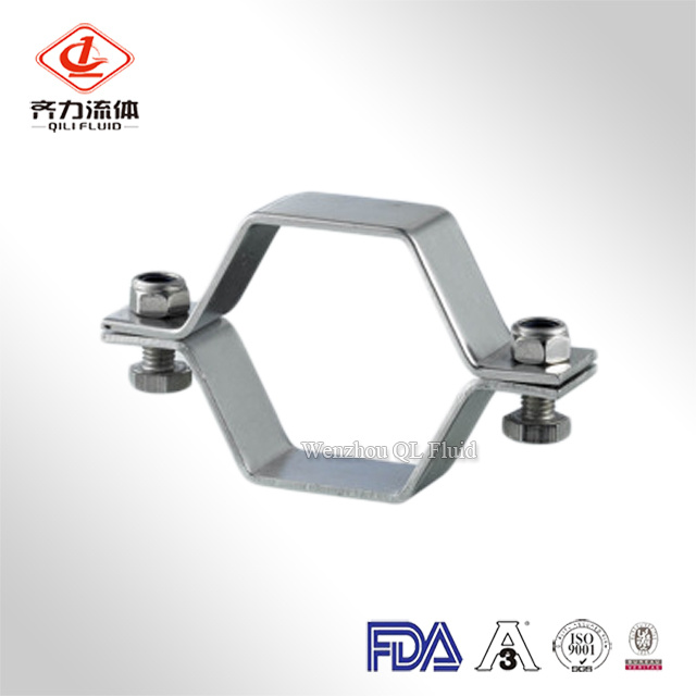 Sanitary Stainless Steel Round Hexagon Type Weld Tube Hanger Pipe Holder