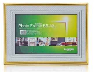 A3 Size Golden and Silver Edge Plastic Photo Frame E1007