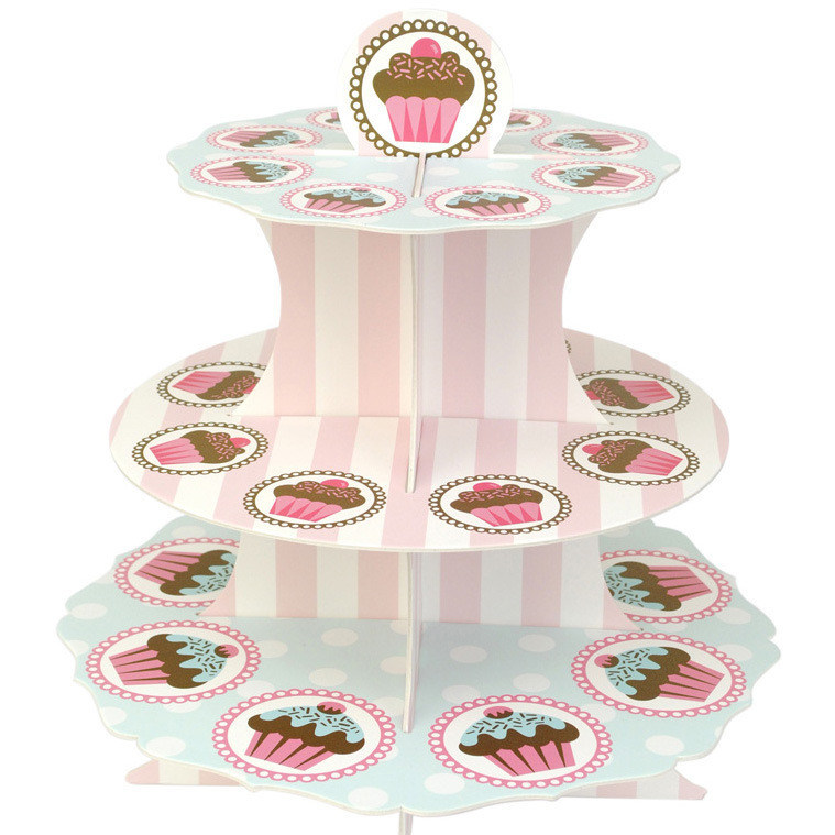 Wholesale Fashion Paper Cardboard Cupcake Display Box with Custom Printing