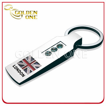 Custom Chrome Polished Souvenir Metal Key Chain