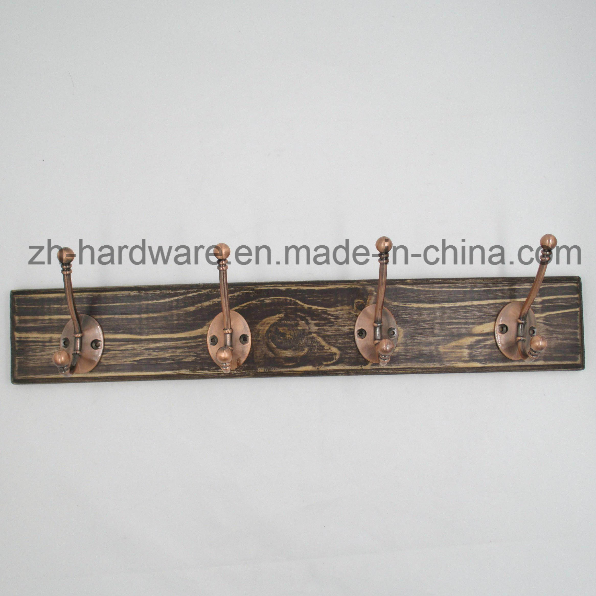 High-Grade Beautiful Clothes Hook Wooden & Metal Board Hook (ZH-7032)