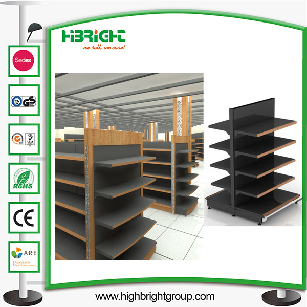 Double Side Metal Gondola Supermarket Shelf