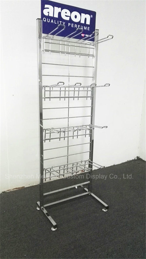 Shopping Electroplating Metal Hook Metal Wire Shelf Display Rack