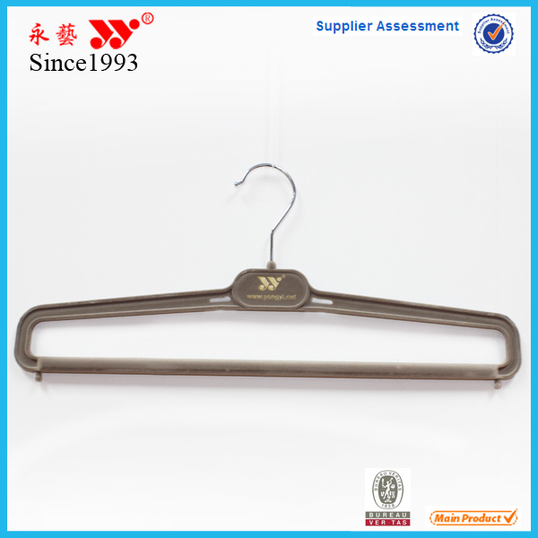 Cheap Plastic Flocking Bottom Pants Hanger