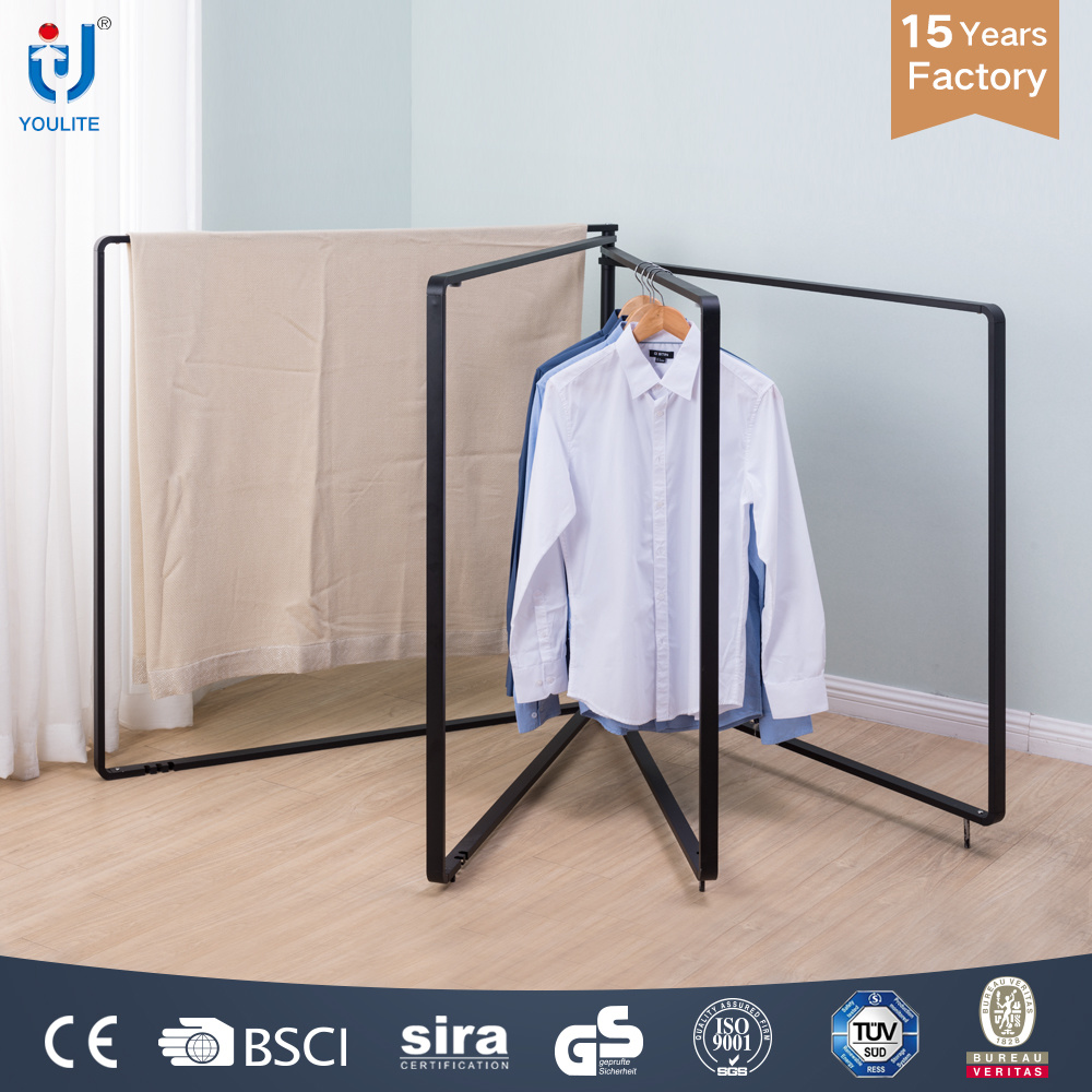 Unique Folding Large Space Wrought Iron Clothes Rack