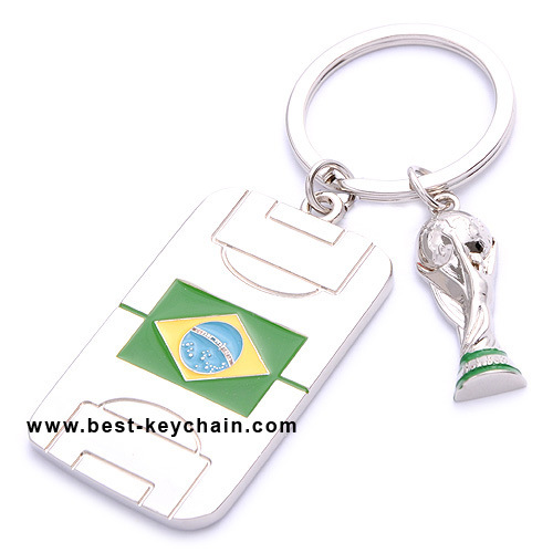 Souvenir Custom Design Metal World Cup Football Metal Keyring (BK11672)