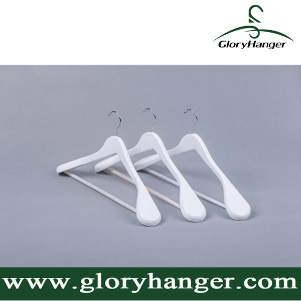 Fashion White Luxury Wooden Hanger for Clothes Shop