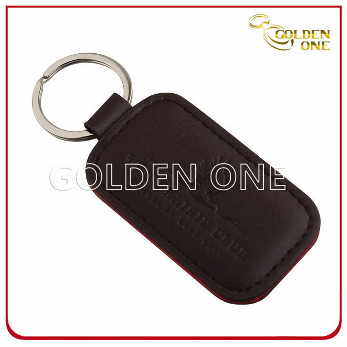 Promotional Customized Shaped Cheap PU Leather Key Fob