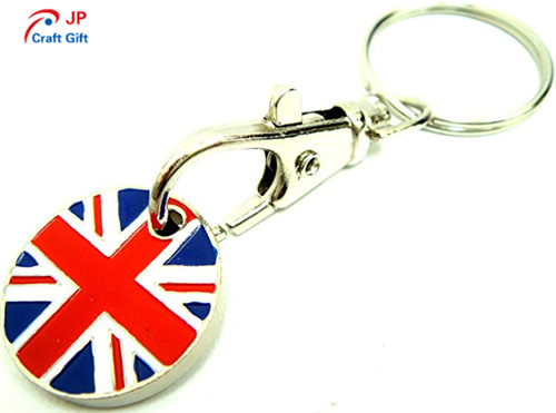 Customized National Flag Pattern Zinc Alloy Keychain