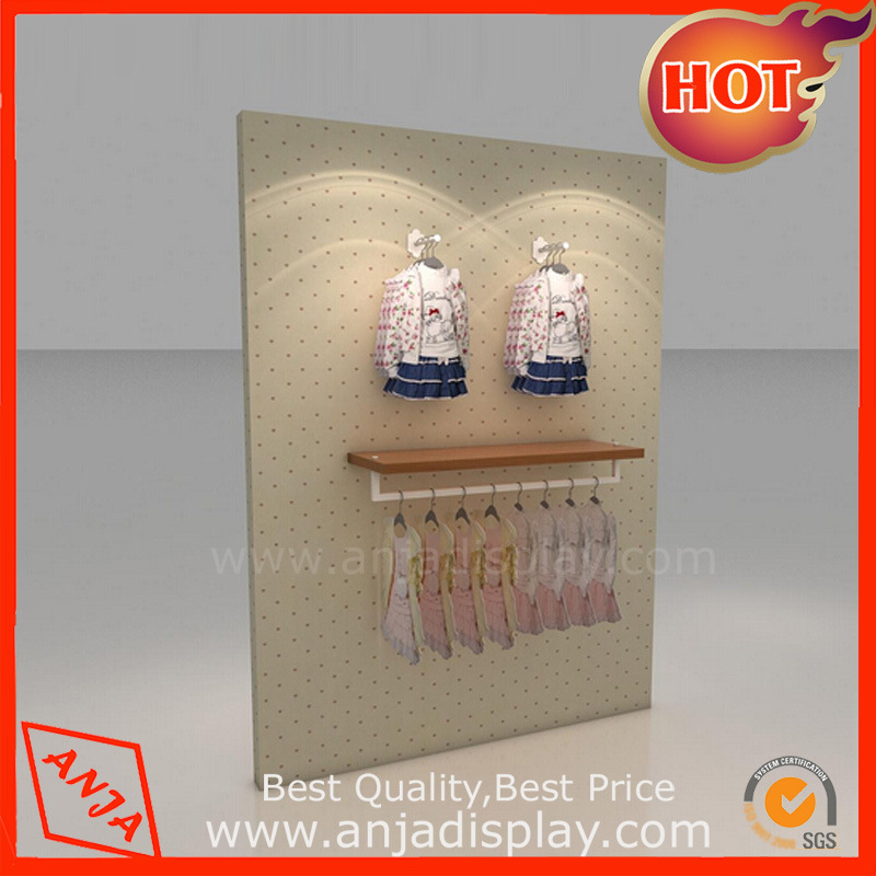 Wooden Display Wall Shelf for Kids Clothes Store