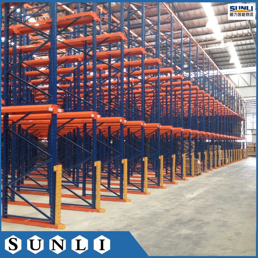 High Density Pallet Style Storage Forklift Drive-in Rack System