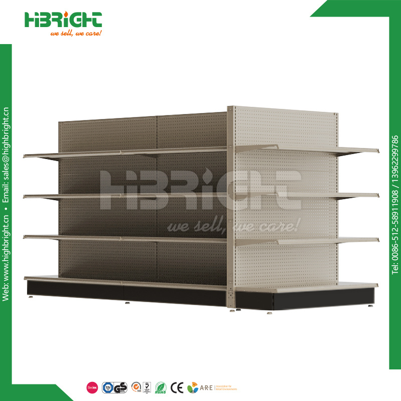 Double Single Side Grocery Supermarket Retail Gondola Shelf