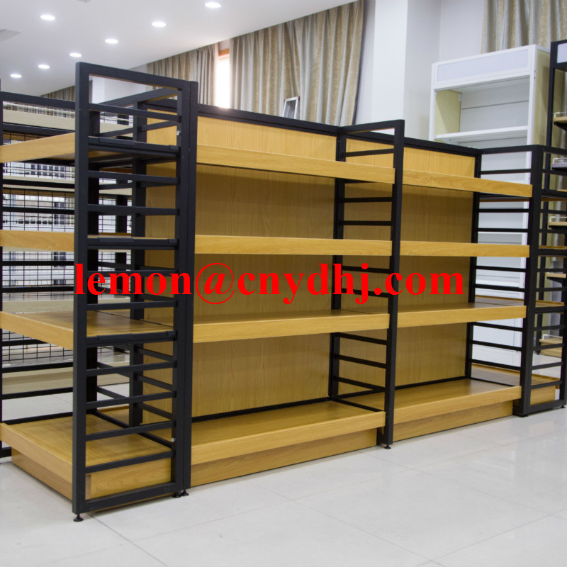 Supermarket Grocery MDF Wood Floating Display Shelf