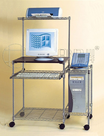 Adjustable Metal PC/Computer Rack with Wheels (CJ-B1010)