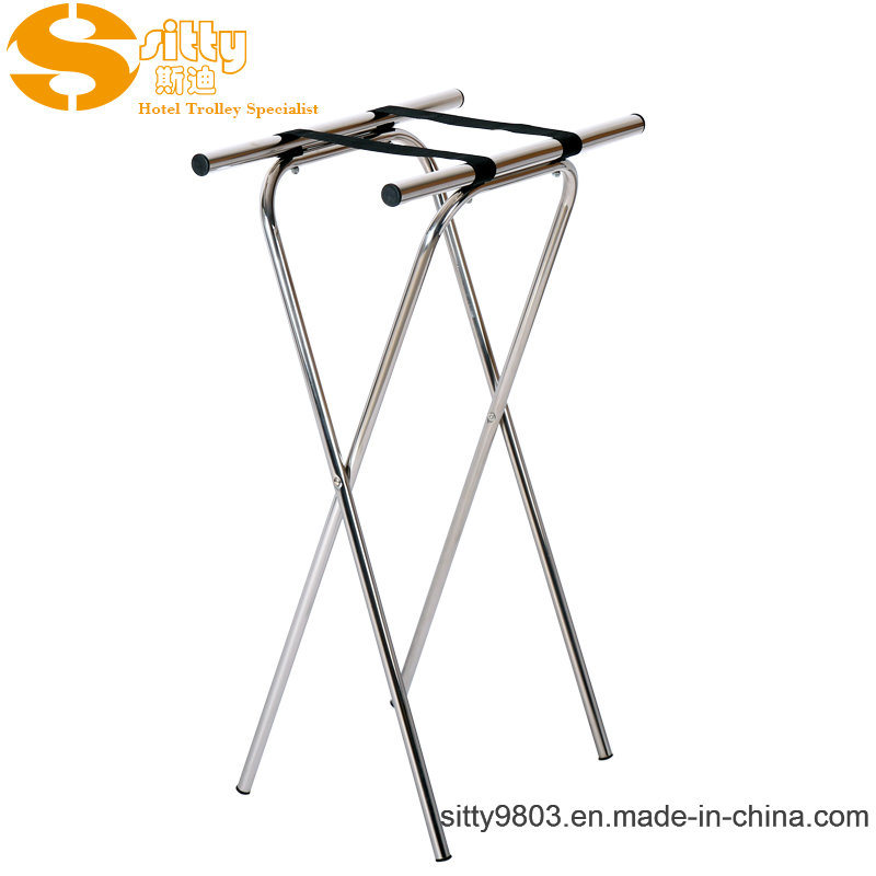 Stainless Steel Tray Stand Rack for Hotel Guest Room (SITTY 90.3352)