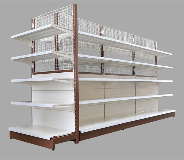 Wire Mesh Back Panel Shelving Gondola Supermarket Shelf Rack