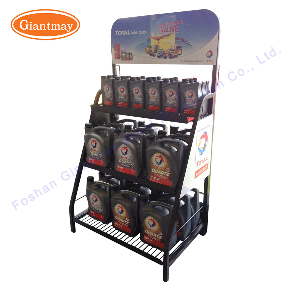 3 Tier Powder Coating Lubricant Oil Metal Wire Display Rack