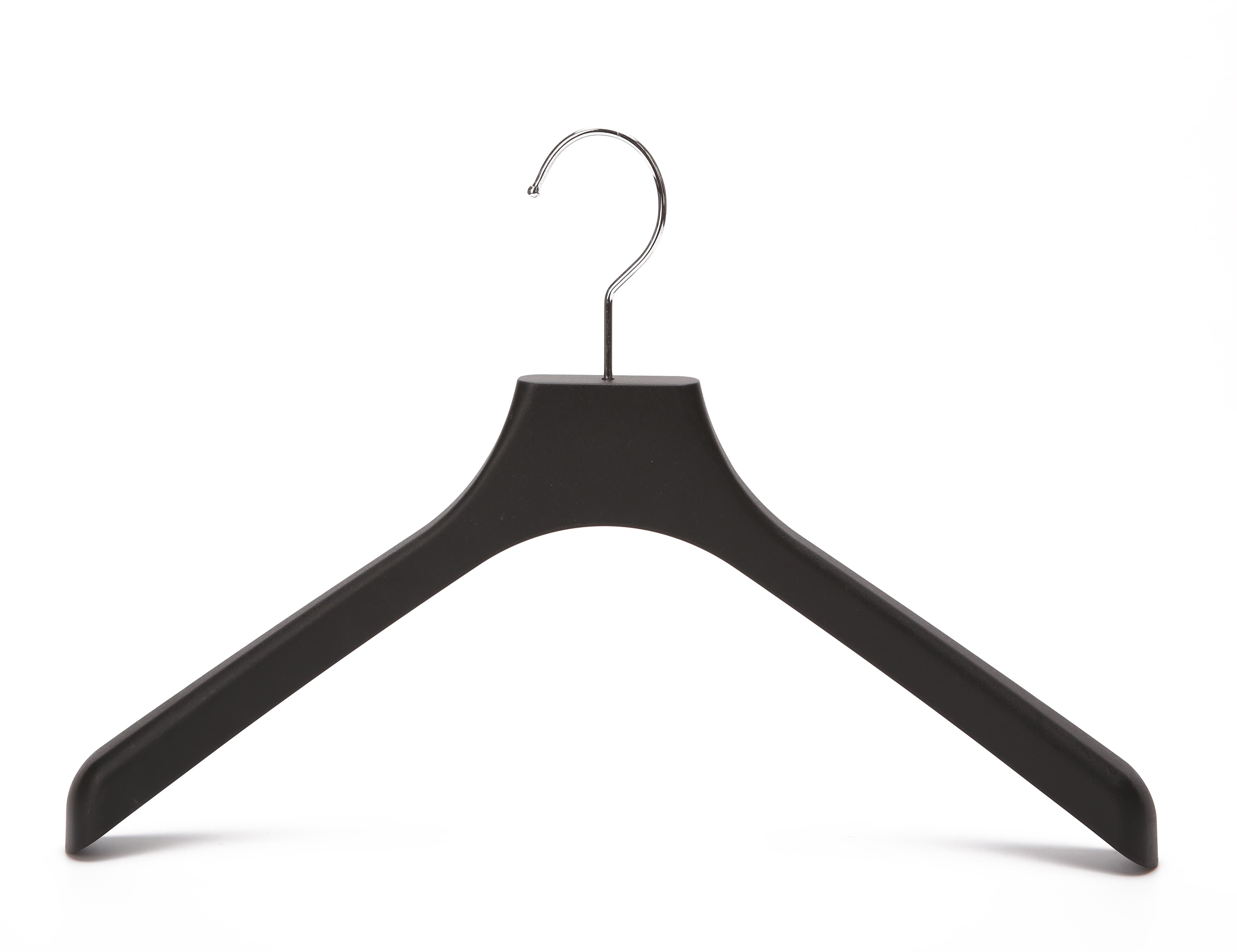 Superior Quality Black Plastic Clothes Hangers with Golden Hook