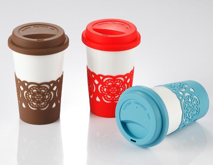 Heat Resistent Silicone Cup Sleeve for Coffee Cup