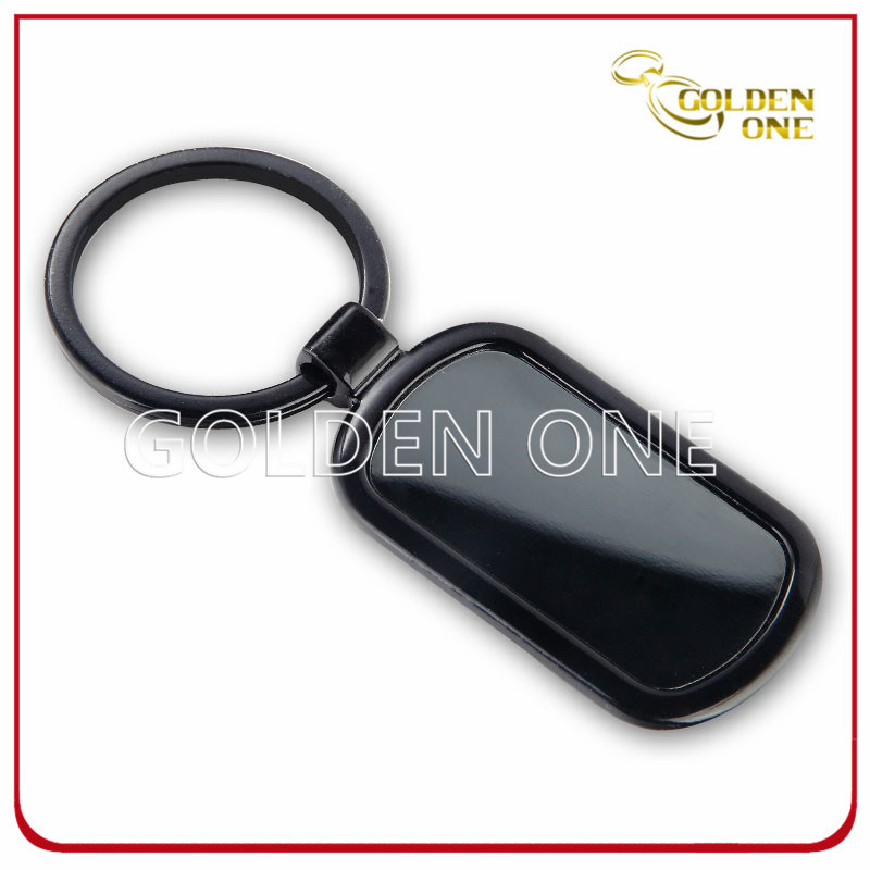 Vogue Design Black Nickel Plated Metal Keyring