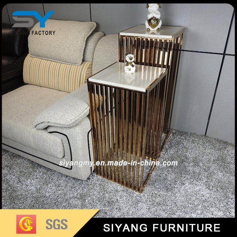 Golden Modern Wire Pedestal Stands for Flowers