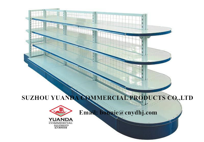 Mesh Shelf Round Head Double Side Supermarket Shelf