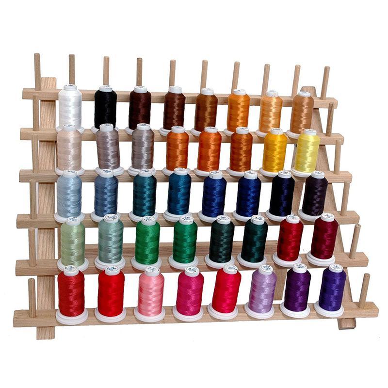 Wholesales Customized Foldable Wooden Thread Stand Rack Holds