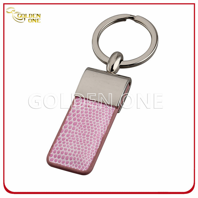 Fashion Nickle Plating Fake Crocodile Leather Keychain