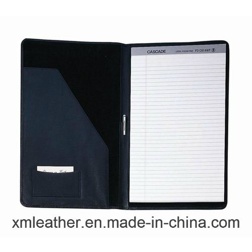 Non-Zipper Document Holder Leather Agenda Folder Binder with Notepad