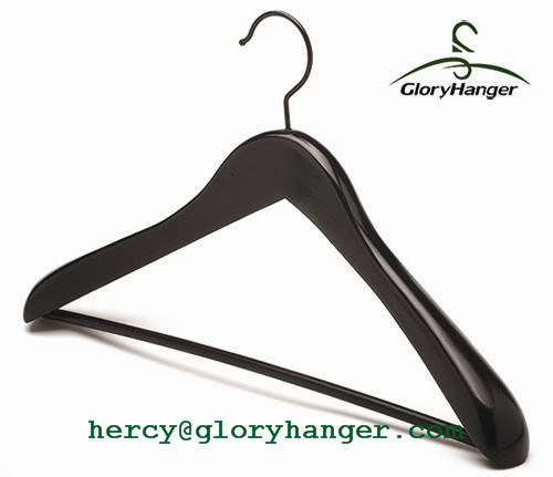 High Quality Black Wooden Coat Hanger