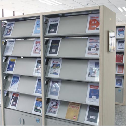 Double Column Double-Sided 6 Layers Library School Magazine Rack/Book Shelf/Shelf