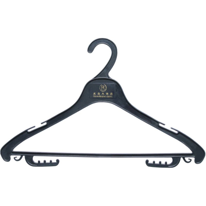 Black Plastic Laundry Hanger Clothes with Multifuctional Rack