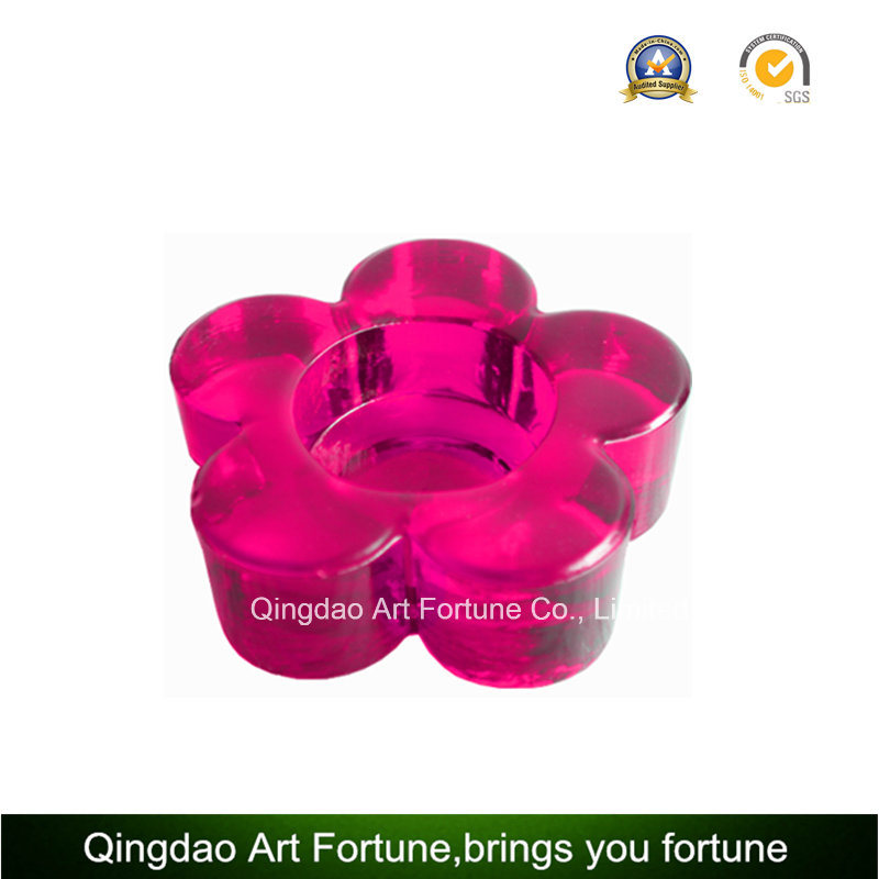Printed Color Tealight Candle Holder with Flower Shape