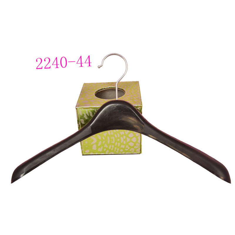 17 Inches Wide Shoulder Black Plastic Jacket Hanger