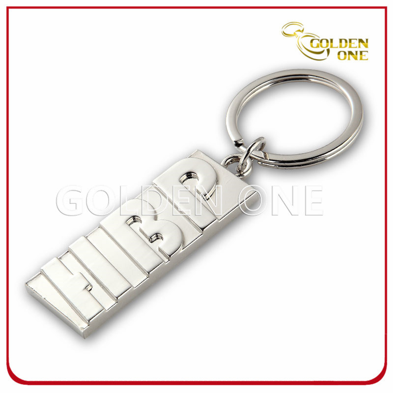 Promotion Custom Zinc Alloy Rectangle Shape Metal Keychain