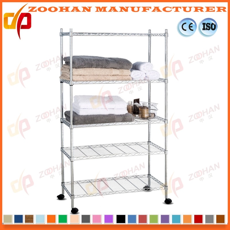 Adjustable Chrome Home Kitchen Wire Closet Storage Corner Shelves (Zhw99)