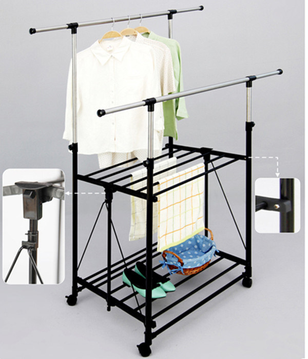 Foldable Double Layer Clothes Hanger